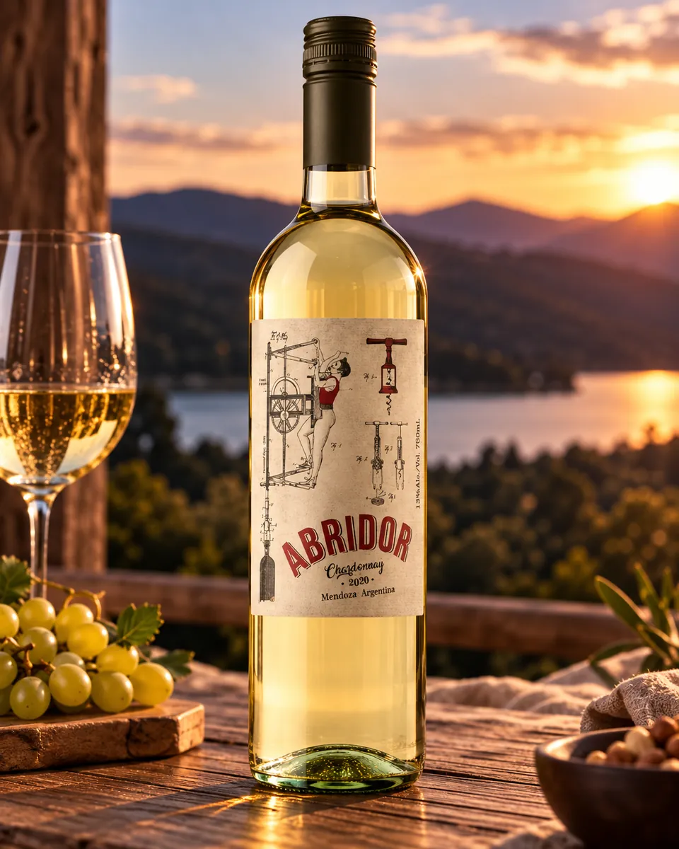 Garrafa do vinho Abridor Chardonnay