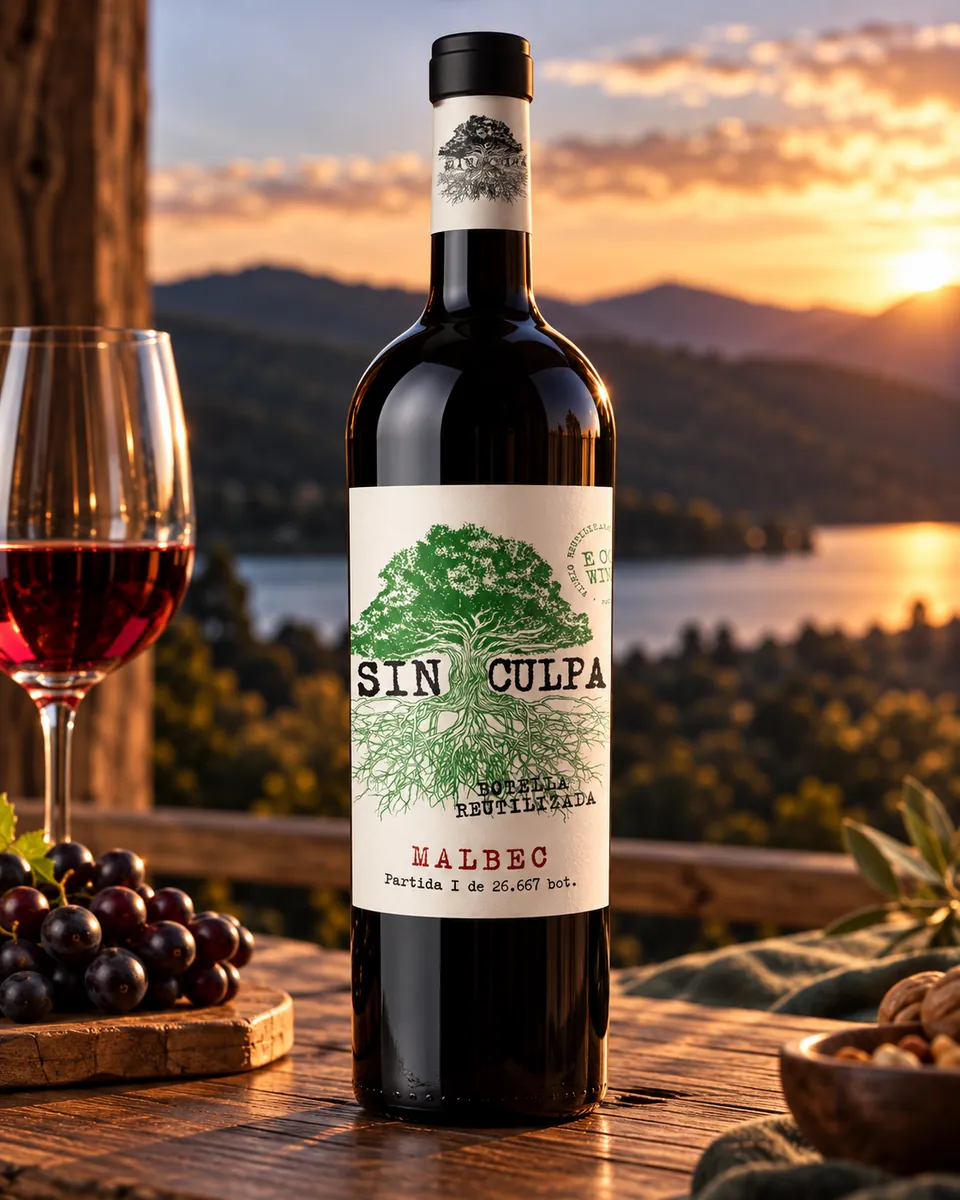 Garrafa do vinho Sin Culpa Malbec 2021